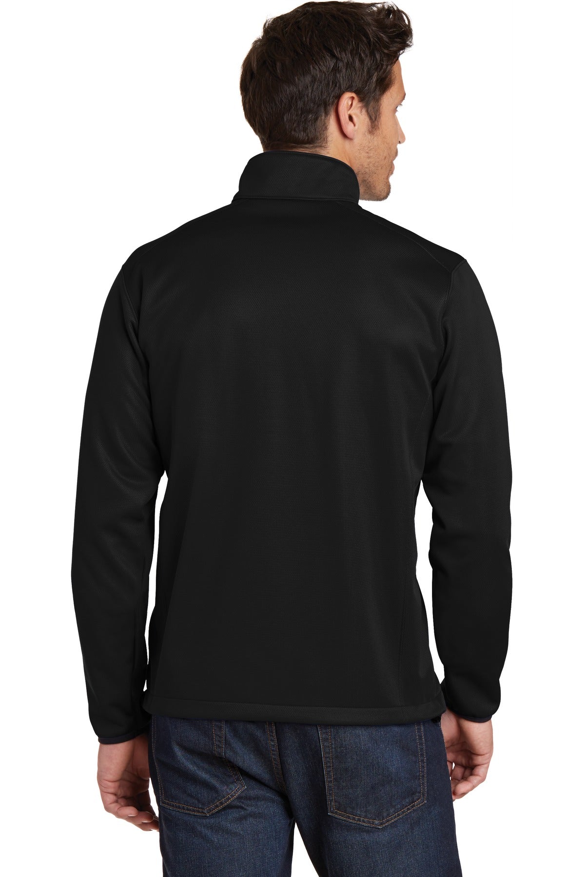 Black Eddie Bauer Weather-Resist Soft Shell Jacket. EB538 plain