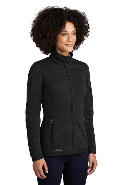 Black Eddie Bauer Women's Sweater Fleece Full-Zip. EB251 plain