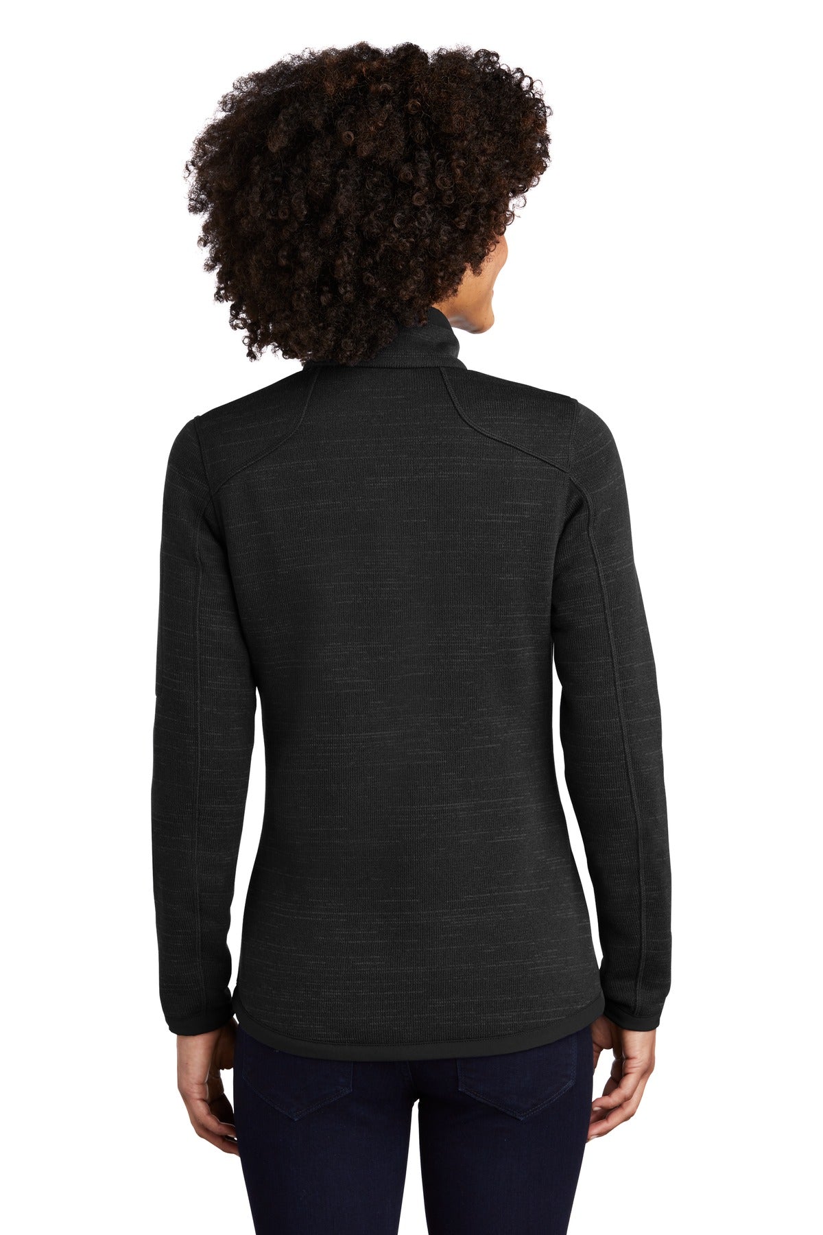 Black Eddie Bauer Women's Sweater Fleece Full-Zip. EB251 plain