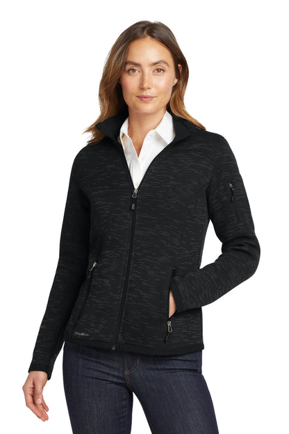 Black Eddie Bauer Women's Sweater Fleece Full-Zip. EB251 plain