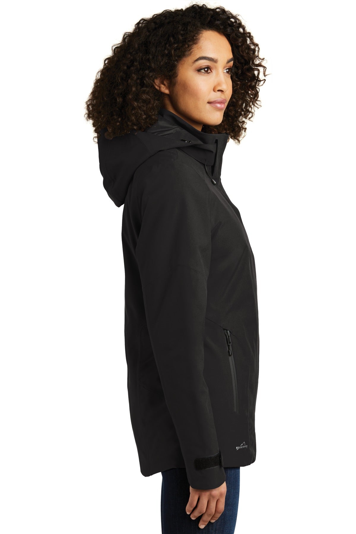 Black Eddie Bauer Women's WeatherEdge Plus Insulated Jacket. EB555 plain