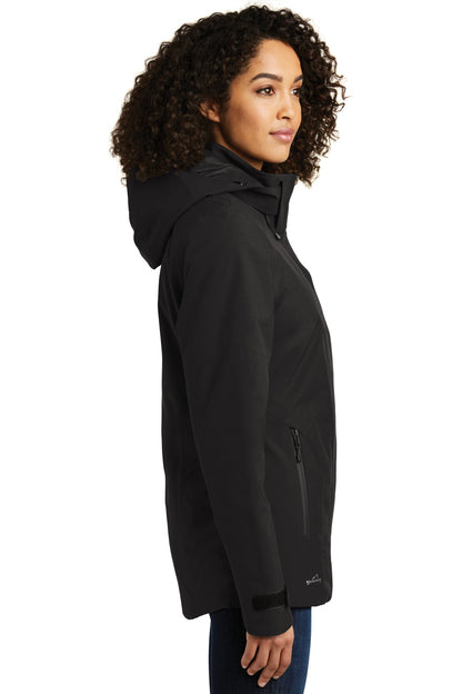 Black Eddie Bauer Women's WeatherEdge Plus Insulated Jacket. EB555 plain
