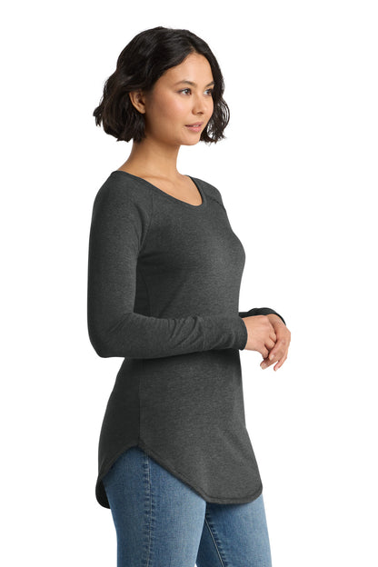Black Frost District Women's Perfect Tri Long Sleeve Tunic Tee. DT132L plain