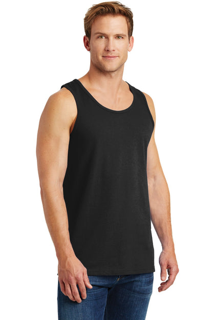 Black Gildan Heavy Cotton Tank Top. G5200 plain