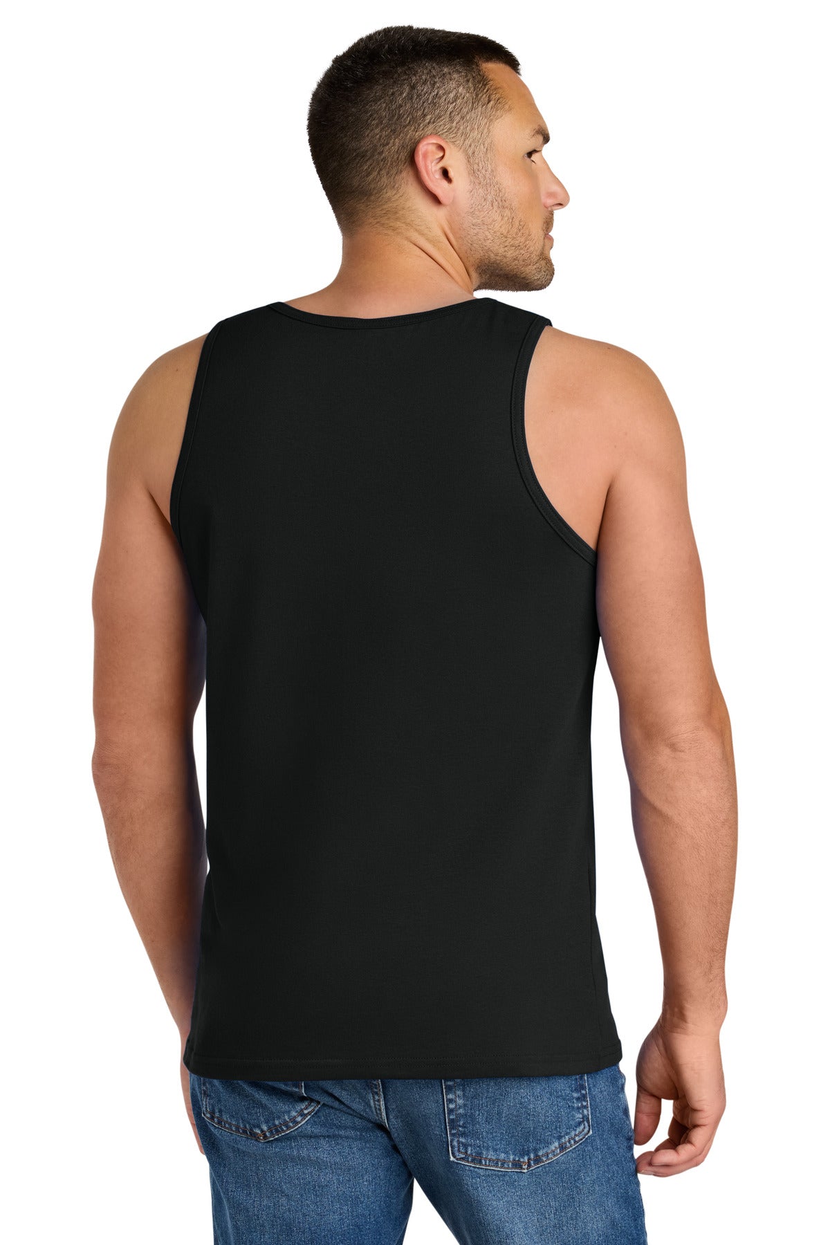 Black Gildan Heavy Cotton Tank Top. G5200 plain