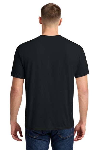 Black Jerzees Dri-Power 100% Polyester T-Shirt. 21M plain