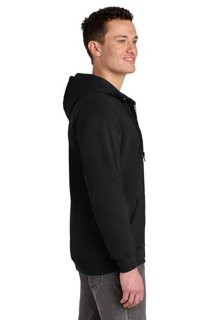 Black Jerzees - NuBlend Full-Zip Hooded Sweatshirt. 993M plain