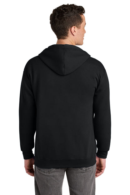 Black Jerzees - NuBlend Full-Zip Hooded Sweatshirt. 993M plain