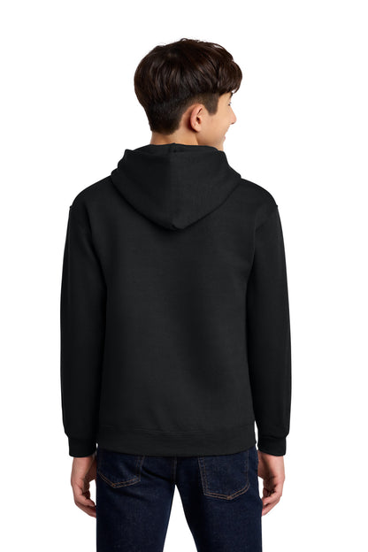 Black Jerzees - Youth NuBlend Pullover Hooded Sweatshirt. 996Y plain