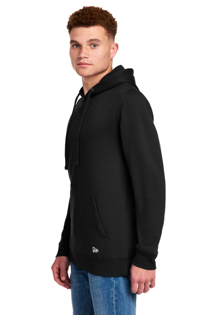 Black New Era Comeback Fleece Pullover Hoodie NEA550 plain