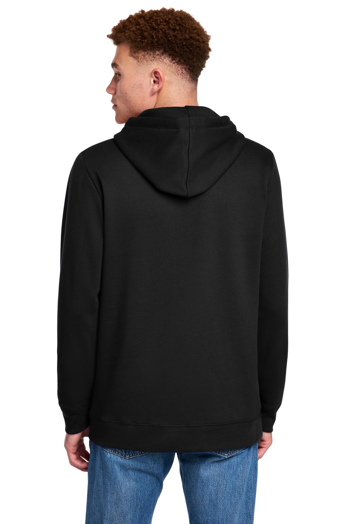 Black New Era Comeback Fleece Pullover Hoodie NEA550 plain