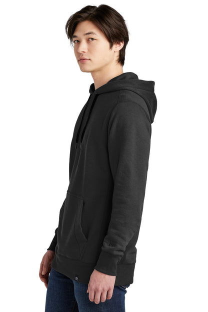 Black New Era French Terry Pullover Hoodie. NEA500 plain
