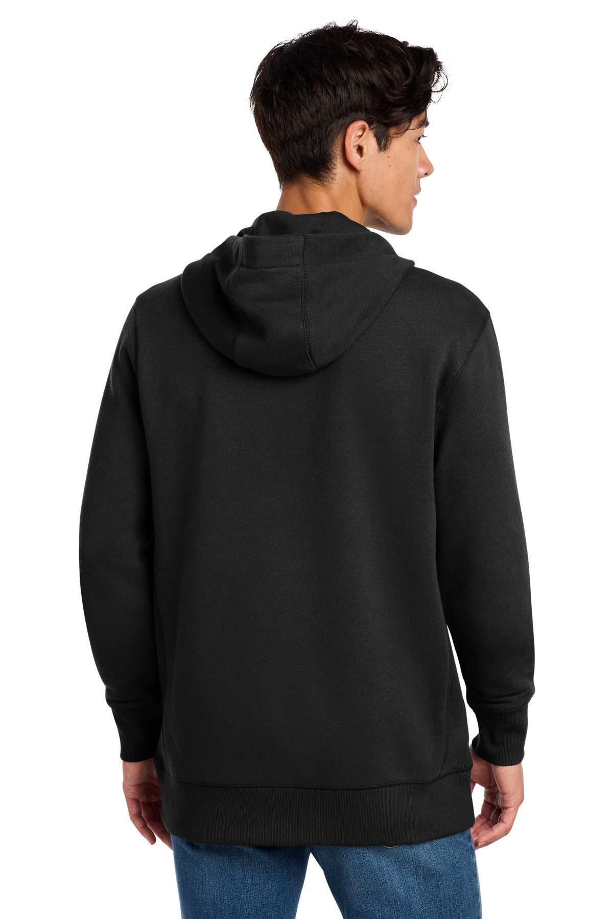 Black New Era French Terry Pullover Hoodie. NEA500 plain