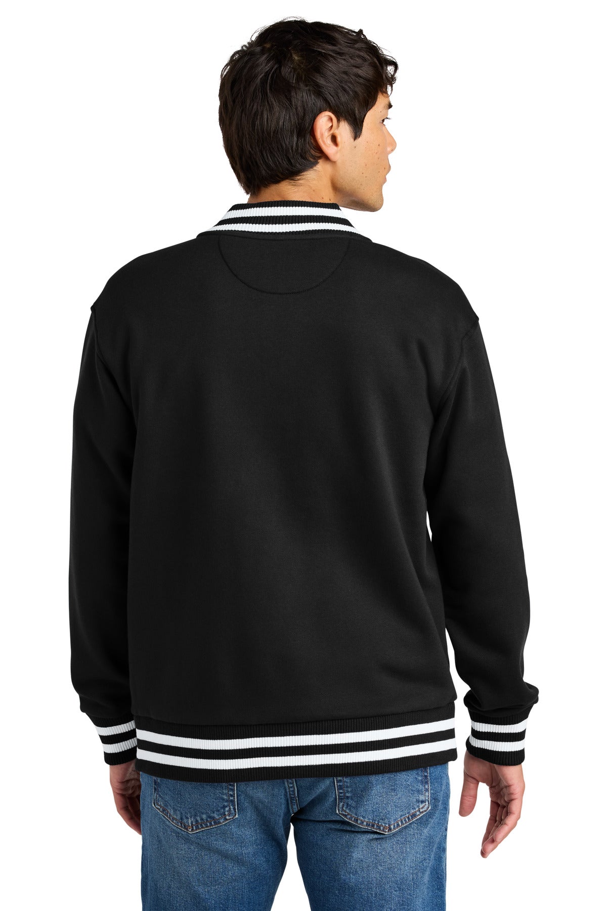 Black New Era Varsity Heavyweight Fleece Jacket NEA560 plain