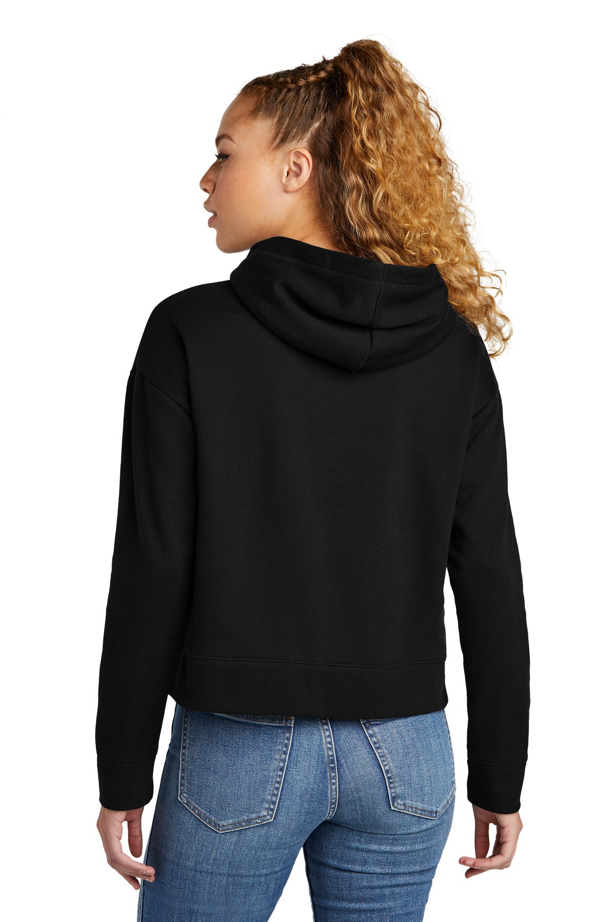Black New Era Women's Comeback Fleece Pullover Hoodie LNEA550 plain