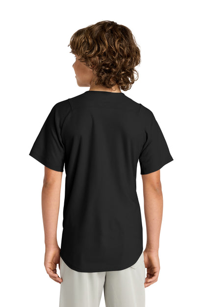 Black New Era Youth Diamond Era Full-Button Jersey. YNEA220