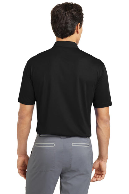 Black Nike Dri-FIT Vertical Mesh Polo. 637167 plain