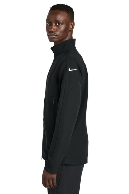 Black Nike Full-Zip Soft Shell Jacket NKHM7926 plain