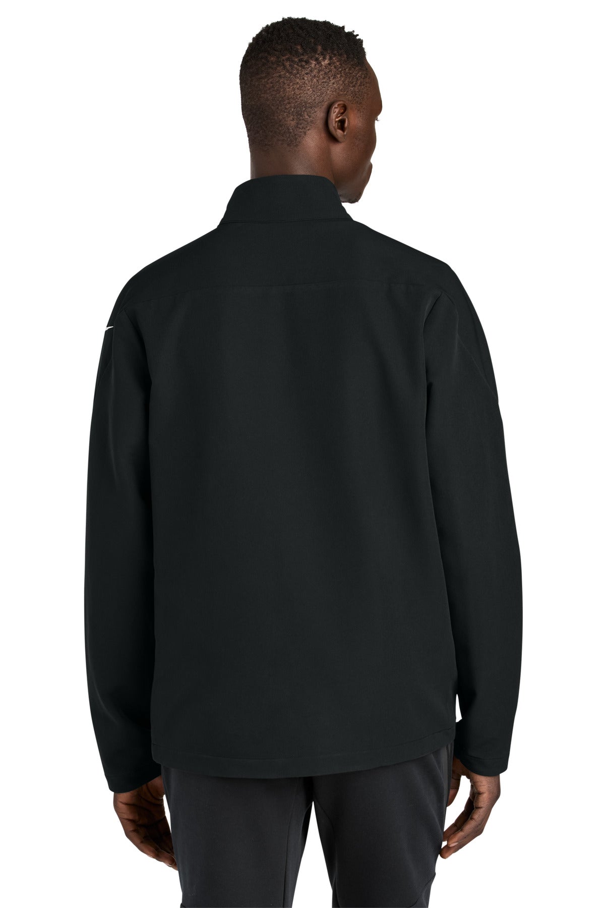 Black Nike Full-Zip Soft Shell Jacket NKHM7926 plain