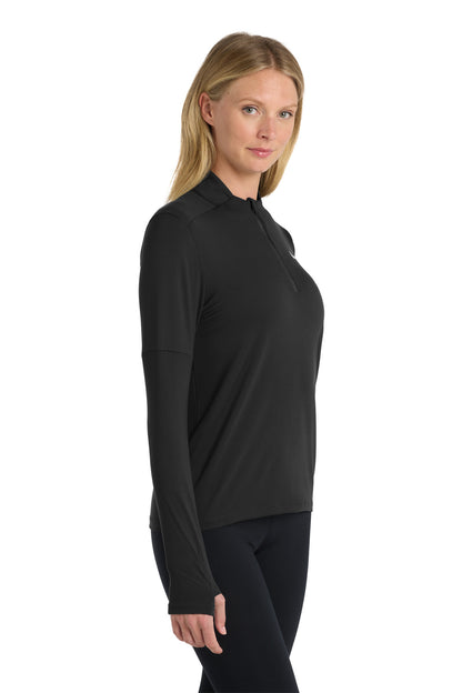 Black Nike Women's Dri-FIT Element 1/2-Zip Top NKDH4951 plain