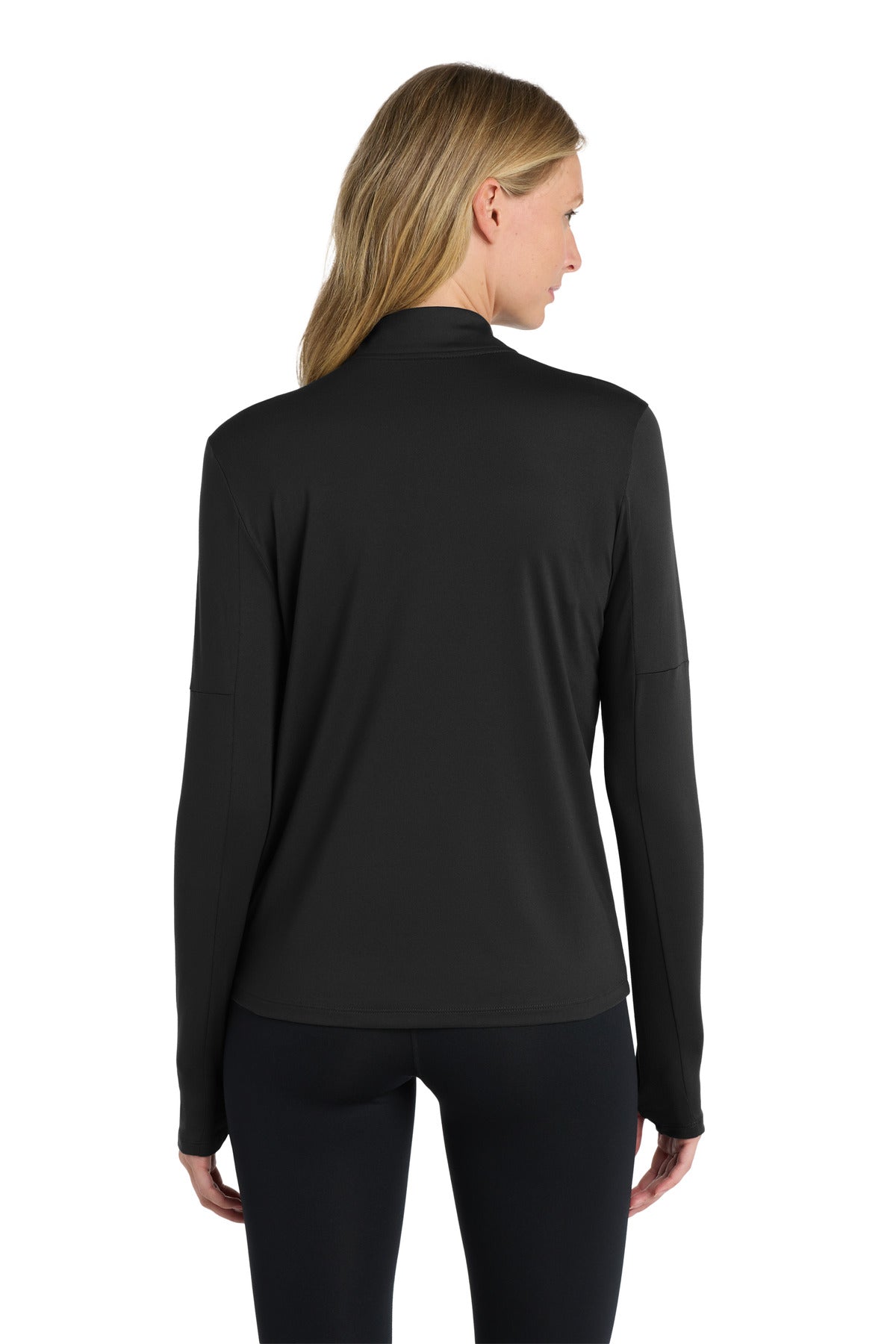 Black Nike Women's Dri-FIT Element 1/2-Zip Top NKDH4951 plain