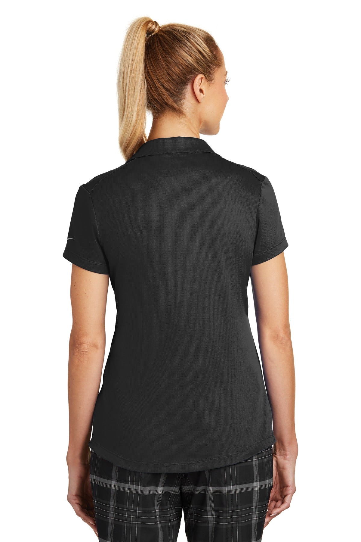 Black Nike Women's Dri-FIT Legacy Polo. 838957 plain