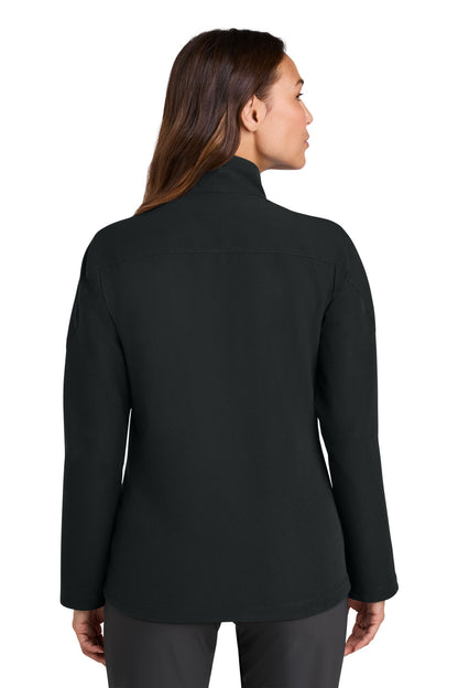 Black Nike Women's Full-Zip Soft Shell Jacket NKHM7937 plain