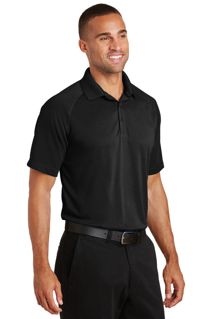 Black Port Authority Crossover Raglan Polo. K575 plain