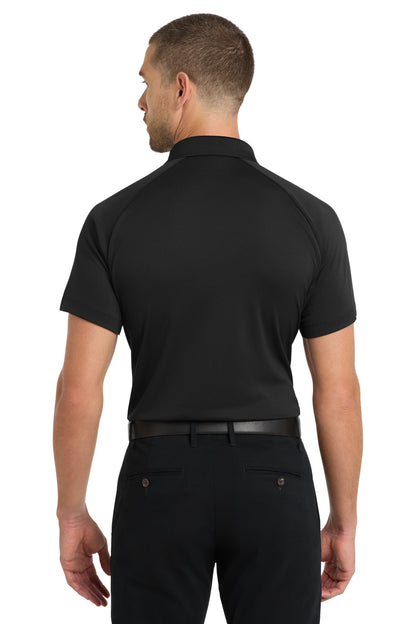 Black Port Authority Crossover Raglan Polo. K575 plain