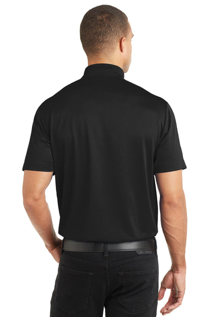Black Port Authority Diamond Jacquard Polo. K569 plain