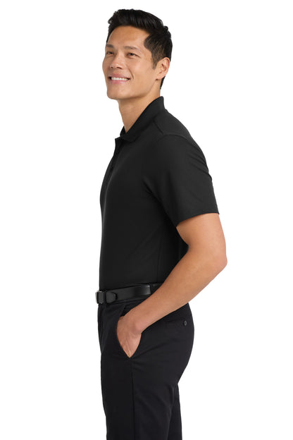 Black Port Authority Dry Zone Grid Polo. K572 plain