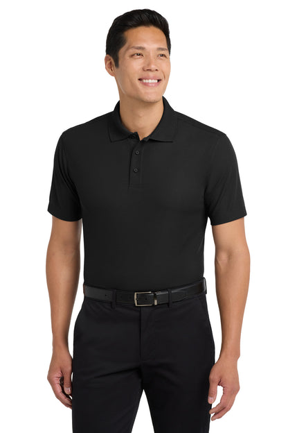 Black Port Authority Dry Zone Grid Polo. K572 plain
