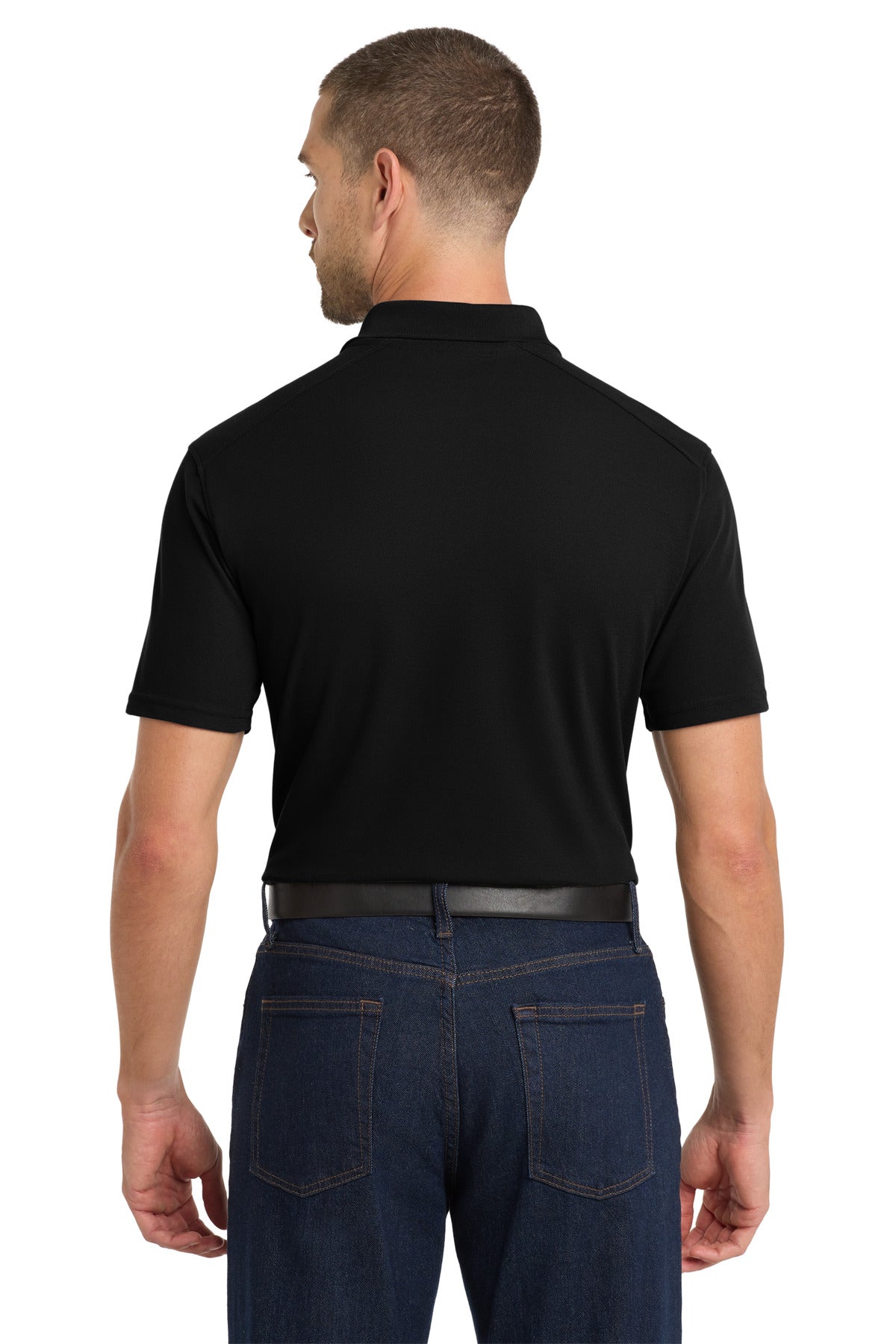 Black Port Authority EZPerformance Pique Polo. K600 plain