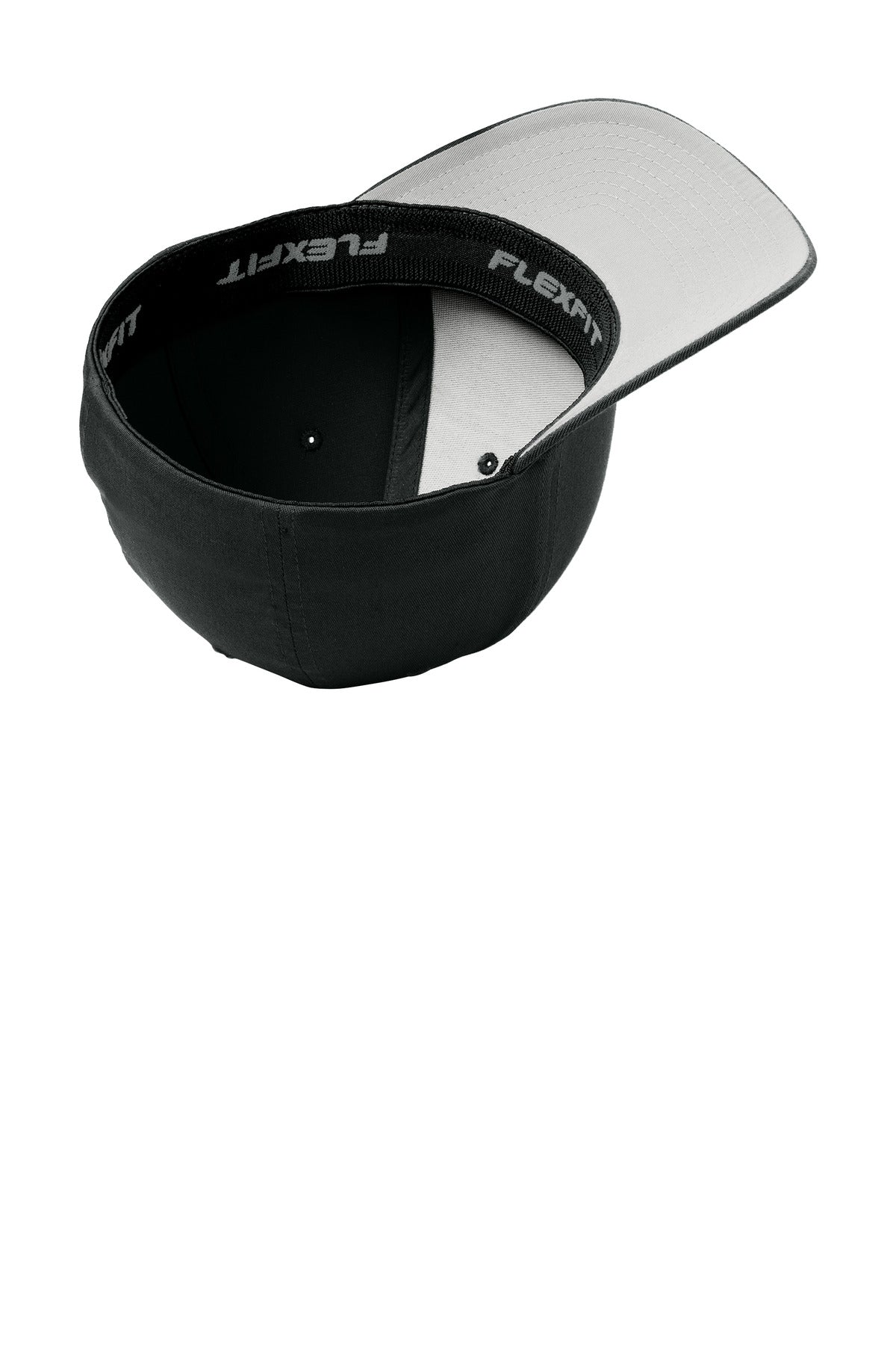 Black Port Authority Flexfit Cotton Twill Cap. C813 plain