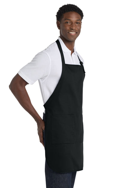 Black Port Authority Full-Length Apron with Pockets. A500