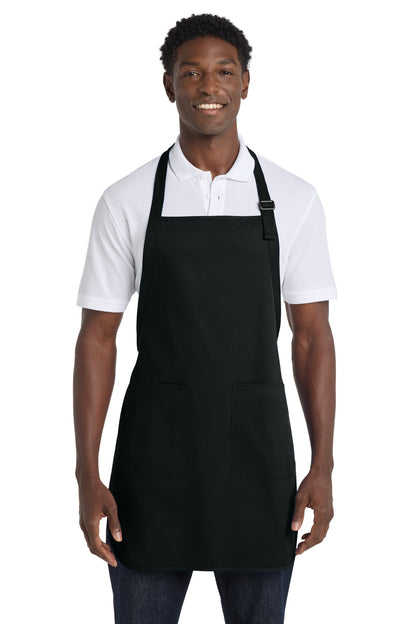 Black Port Authority Full-Length Apron with Pockets. A500