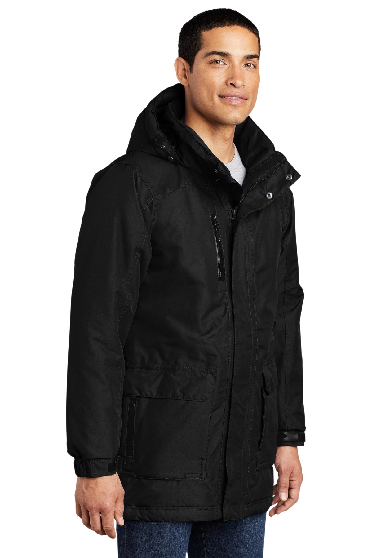 Black Port Authority Heavyweight Parka. J799 plain