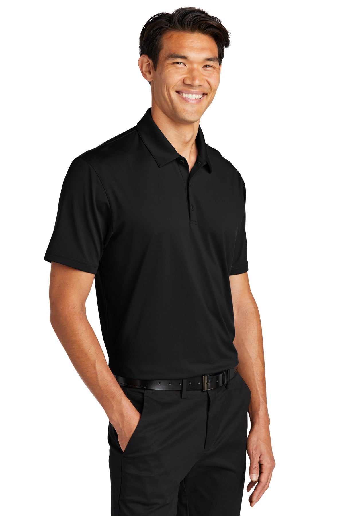 Black Port Authority Performance Staff Polo K398 plain