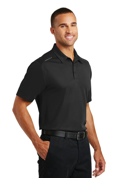Black Port Authority Pinpoint Mesh Polo. K580 plain