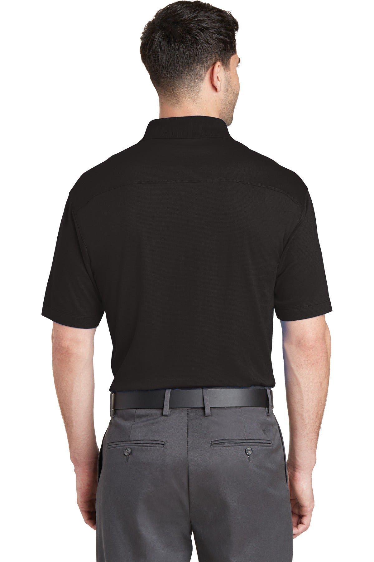 Black Port Authority Rapid Dry Mesh Polo. K573 plain