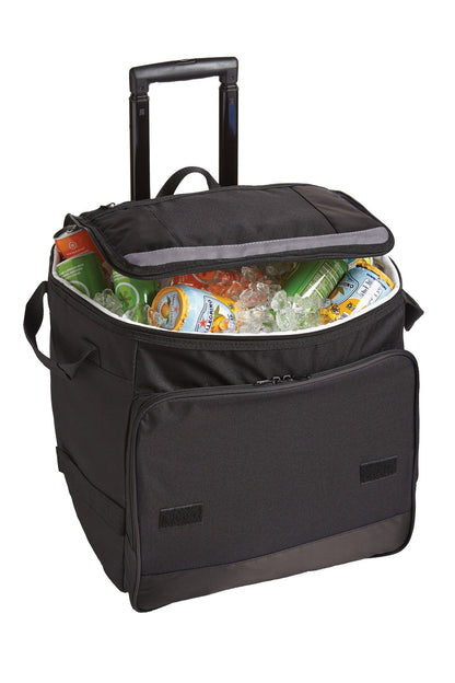 Black Port Authority Rolling Cooler. BG119 plain