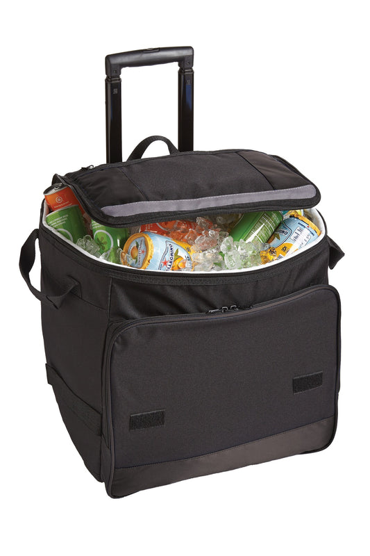 Black Port Authority Rolling Cooler. BG119 plain