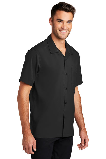 Black Port Authority Short Sleeve Performance Staff Shirt W400 plain