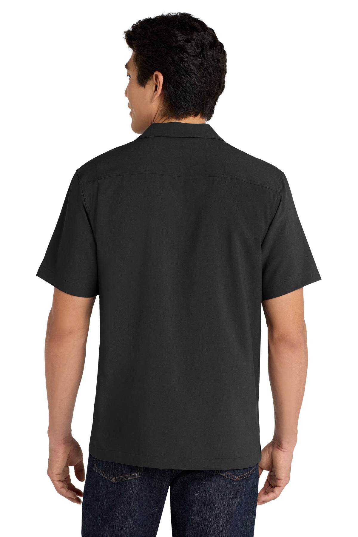 Black Port Authority Short Sleeve Performance Staff Shirt W400