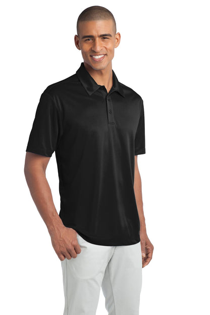 Black Port Authority Tall Silk Touch Performance Polo. TLK540 plain