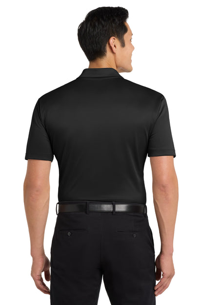 Black Port Authority Tall Silk Touch Performance Polo. TLK540 plain