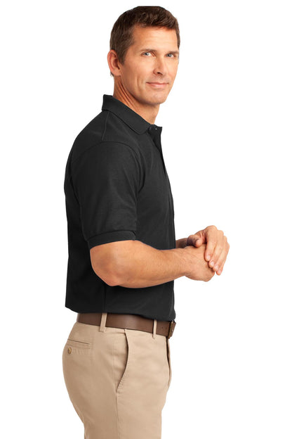 Black Port Authority Tall Silk Touch Polo with Pocket. TLK500P plain