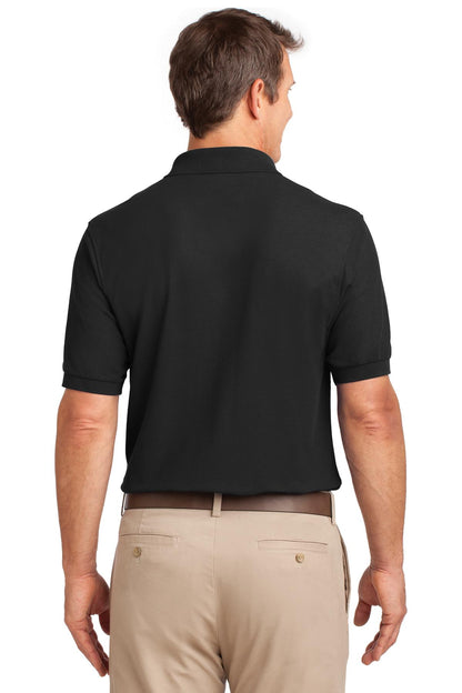 Black Port Authority Tall Silk Touch Polo with Pocket. TLK500P plain