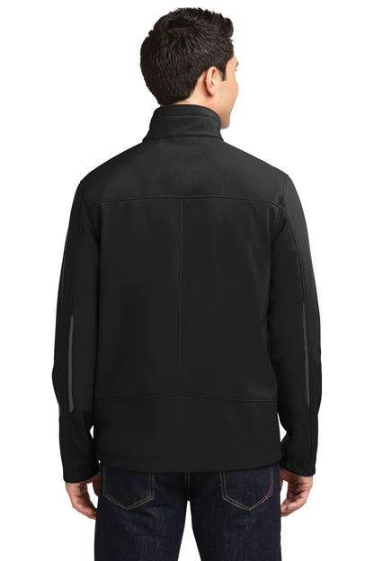 Black Port Authority Welded Soft Shell Jacket. J324 plain