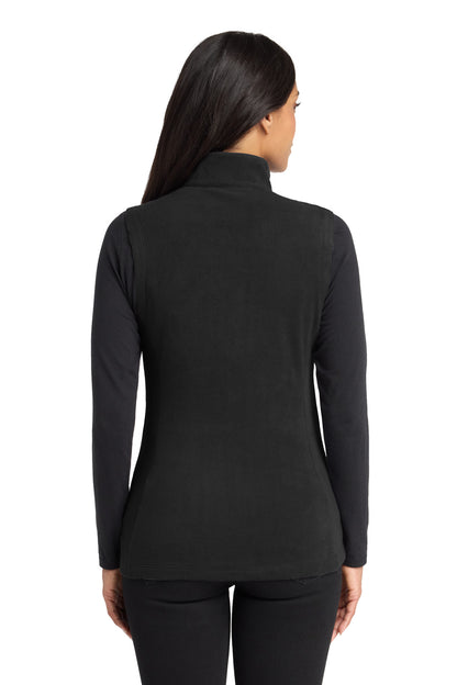 Black Port Authority Women's Accord Microfleece Vest L152 plain